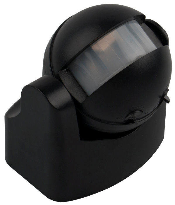 Bevegelsesensor 180° svart IP44